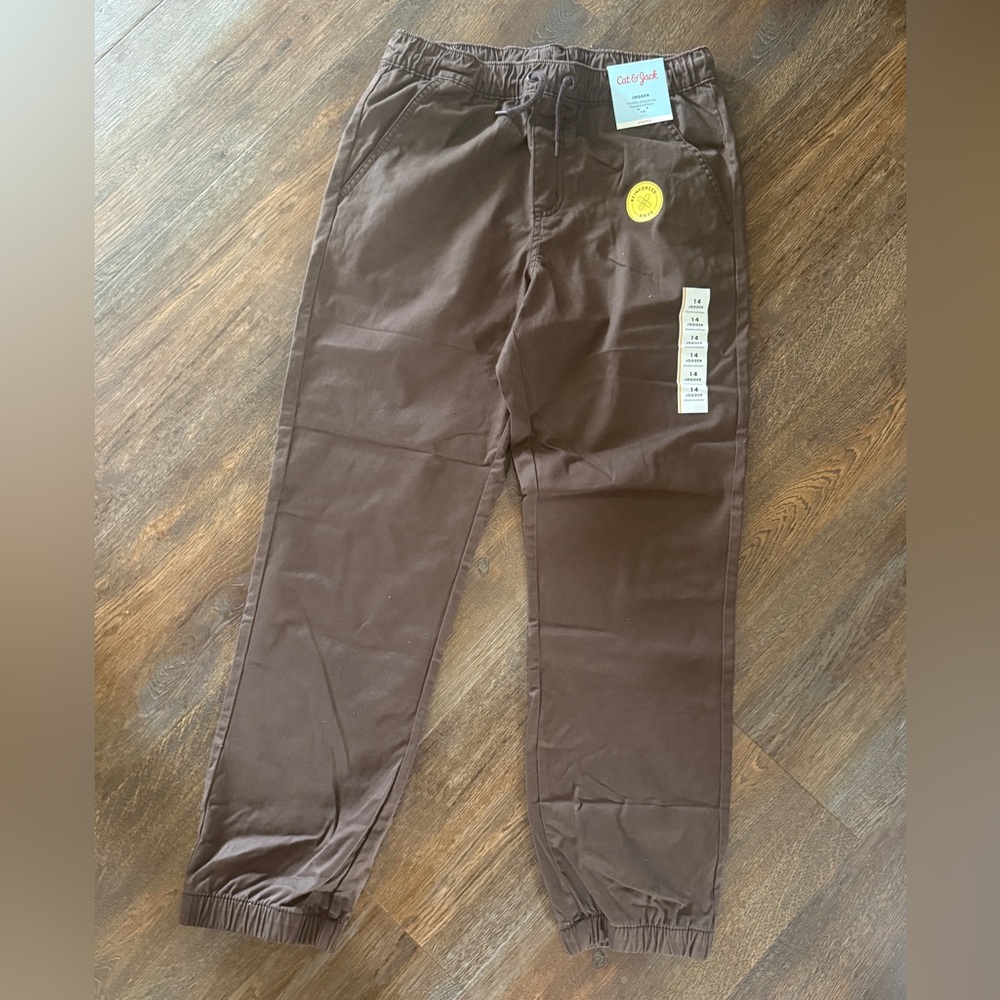 Brown Youth Joggers Sz 14 NWT